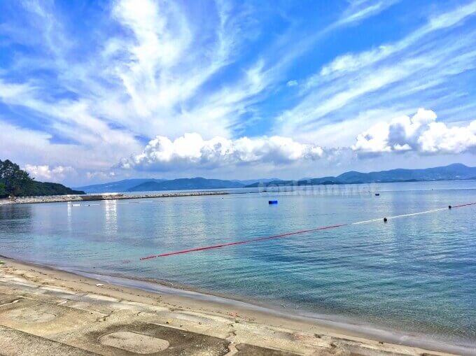 阿久根大島の海水浴場は波がない