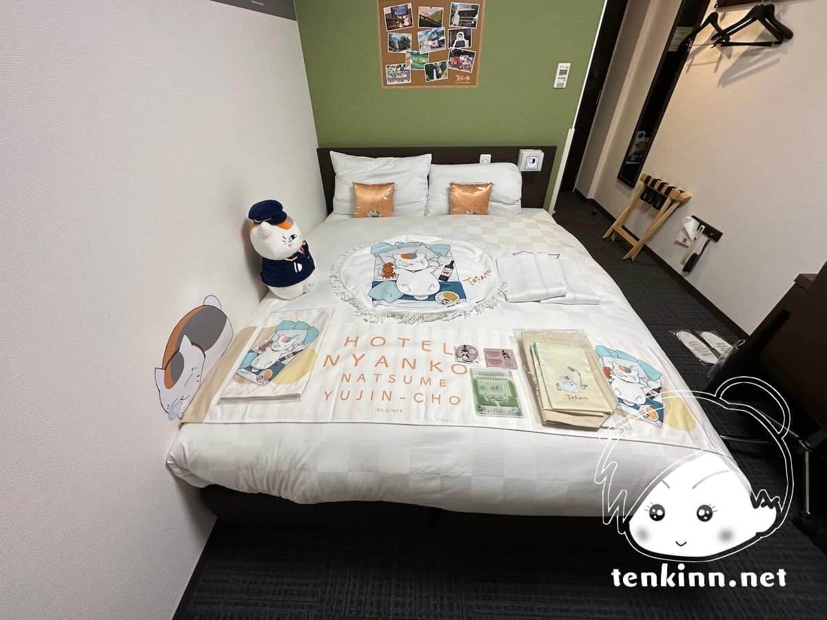 夏目友人帳コラボホテル「ニャンコ先生とお泊まり！」東急レイ熊本に泊まってきた。旅行記ブログ。持ち替えられるグッズは
