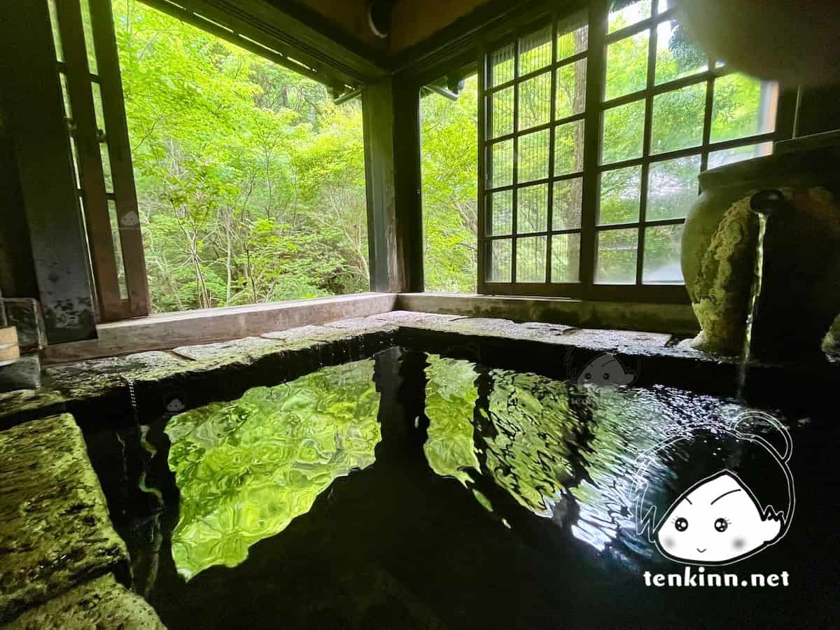 黒川温泉＆白川温泉の客露天風呂付き高級旅館ランキング、山みず木の部屋の温泉