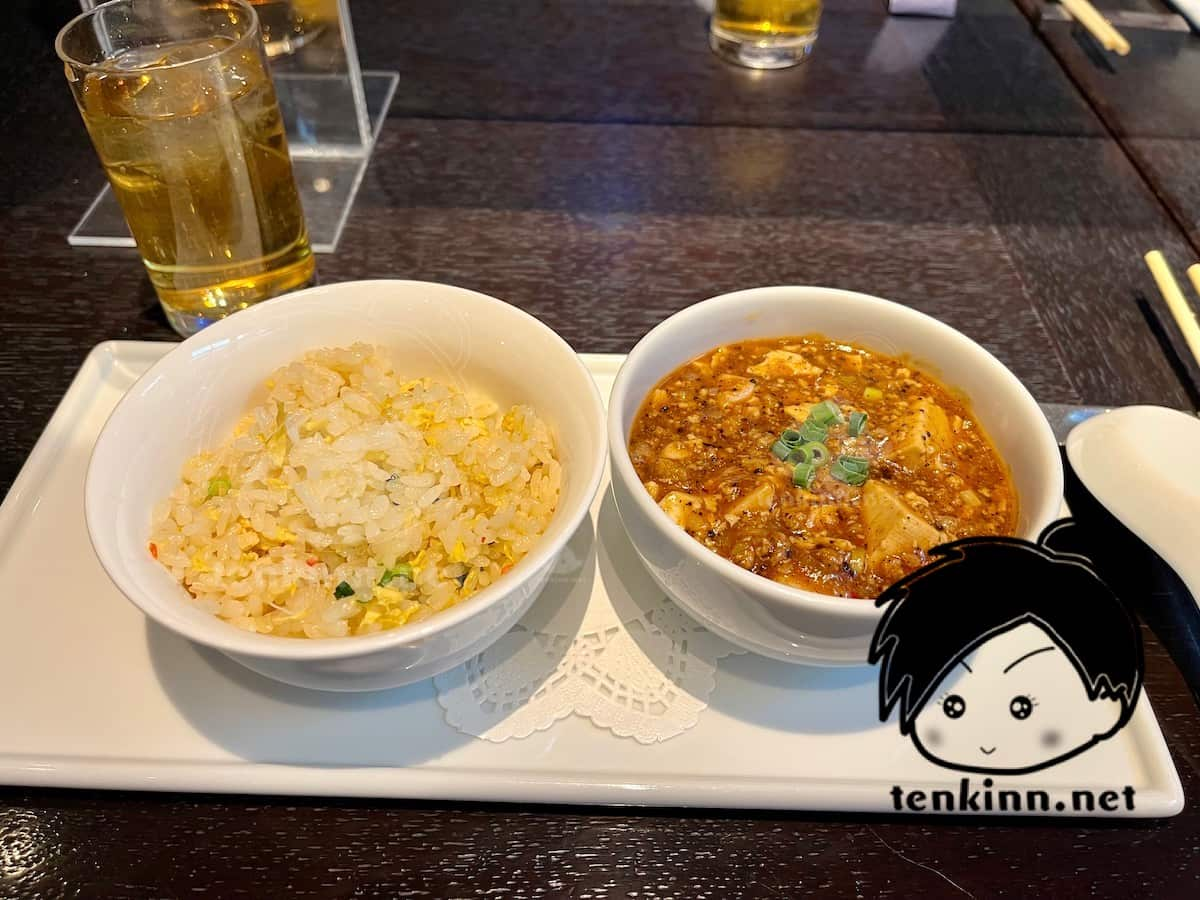 博多駅でご飯ランキング。華都飯店を食べてみた。華都家常菜コースの麻婆豆腐と炒飯