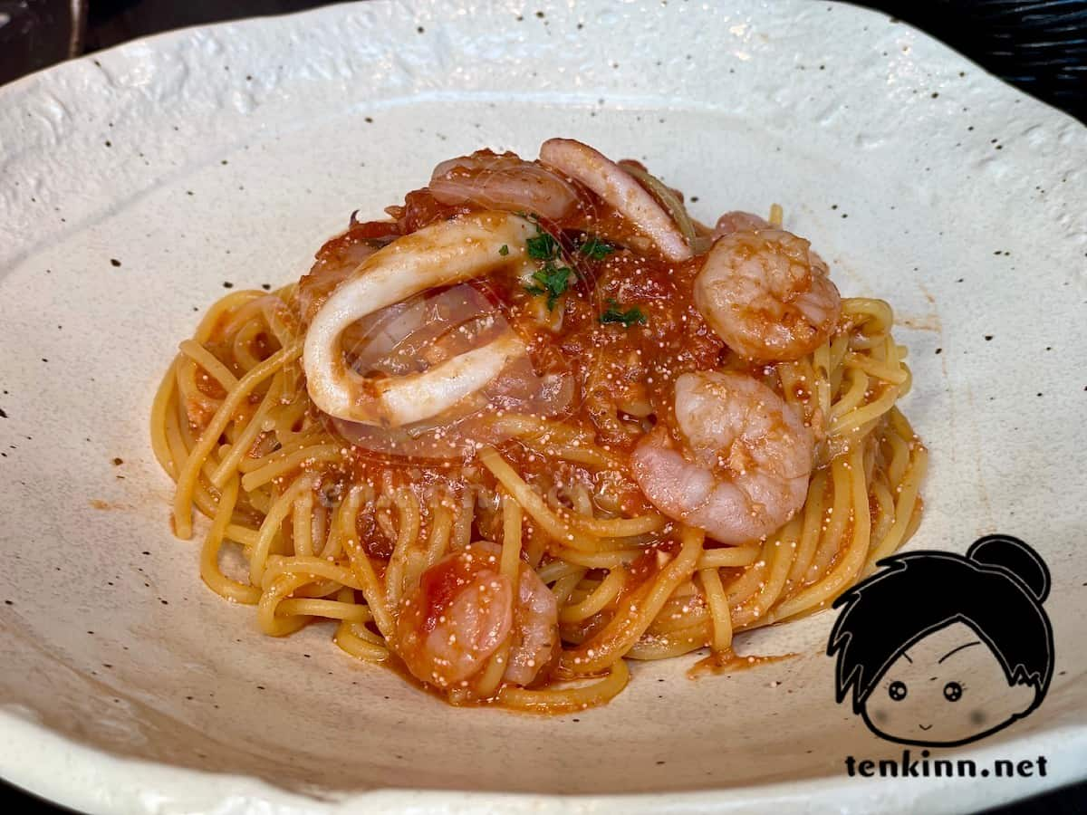 博多駅でご飯ランキング。37 ＰＡＳＴＡを食べてみた。明太子アラビアータ