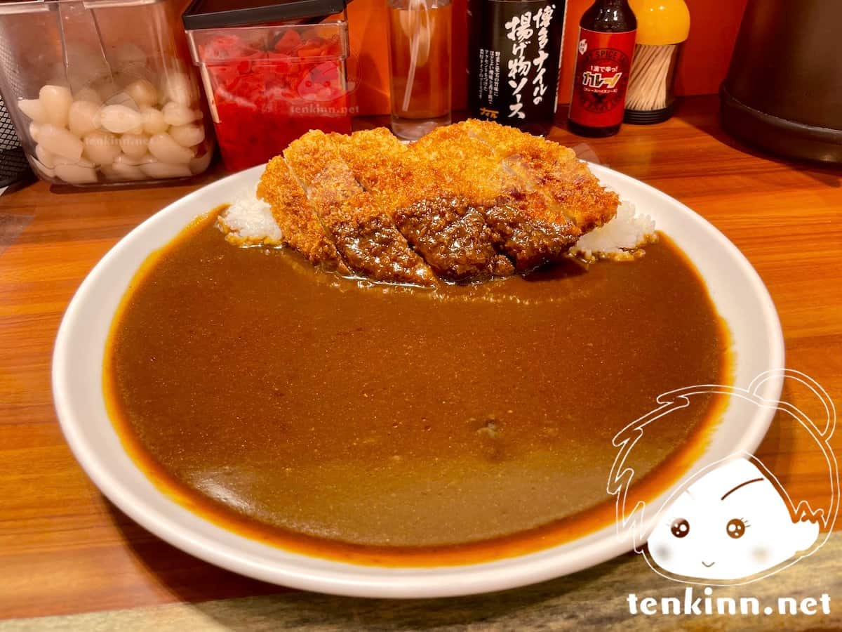 博多駅でご飯ランキング。博多阪急にあるナイルカレーを食べてみた。ナイルカレーロース豚カツ黒